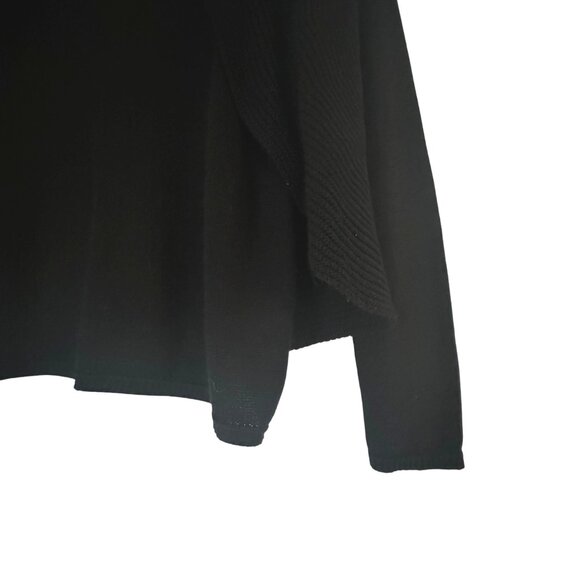 Chico's Black Open Front Cardigan Sweater Women's Cotton/Rayon Blend, Size 0 - Picture 4 of 7